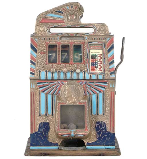 An 'Egyptian Bell' one-armed Bandit