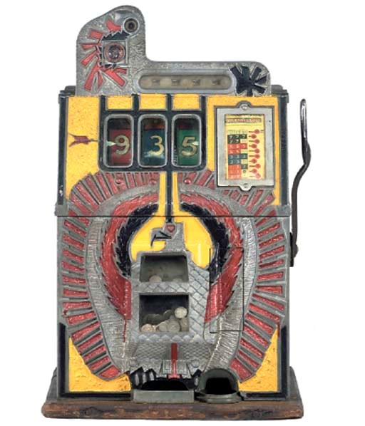 A 'Silent Bell' (War Eagle) one-armed bandit