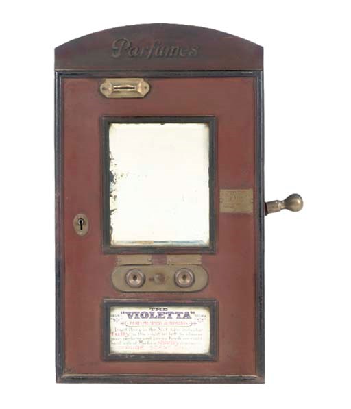 A rare 'Violetta Parfumes Sprayer Automata' wall machine