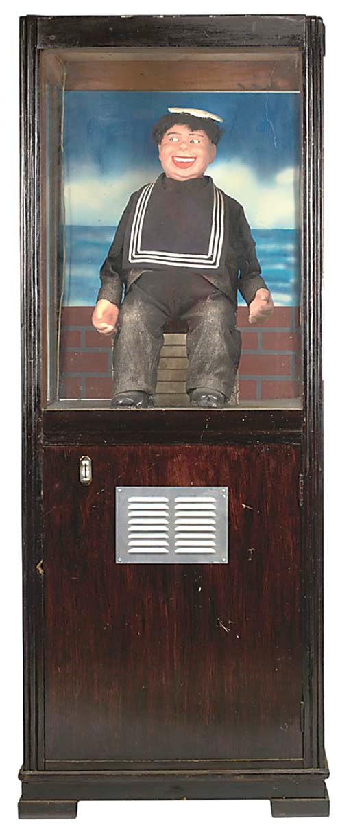 A 'Laughing Sailor' coin-operated automaton by Modern Enterprises, London