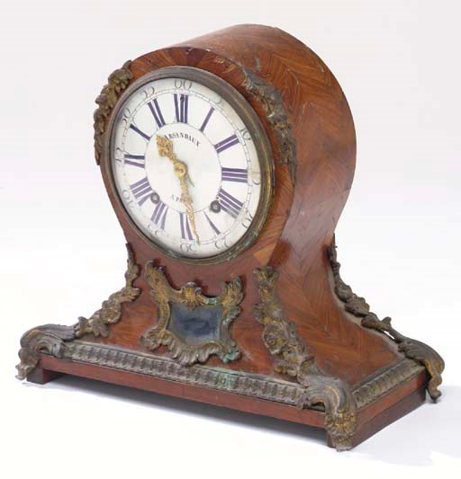 PENDULE DE CARTONNIER D'EPOQUE LOUIS XV