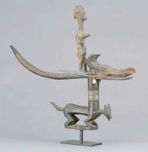 A BAMBARA ANTELOPE HEADDRESS,