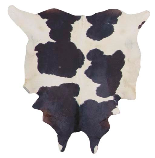 A COW HIDE AREA RUG,