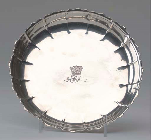 A GEORGE I SILVER DISH,