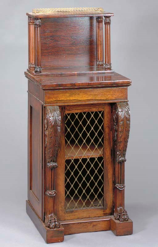 A REGENCY ROSEWOOD CHIFFONNIERE,