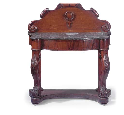 A VICTORIAN MAHOGANY WASHSTAND