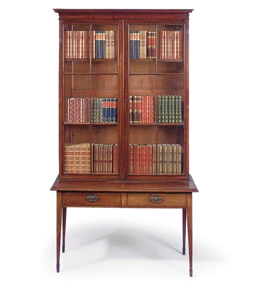 A VICTORIAN MAHOGANY DISPLAY BOOKCASE