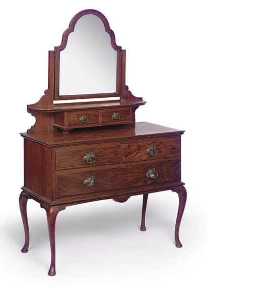 AN EDWARDIAN WALNUT BEDROOM SUITE
