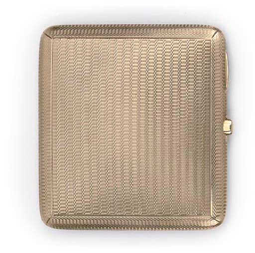 A 9CT. GOLD CIGARETTE CASE