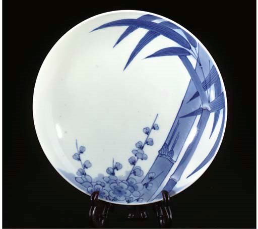 A Nabeshima blue and white dish, 19th century