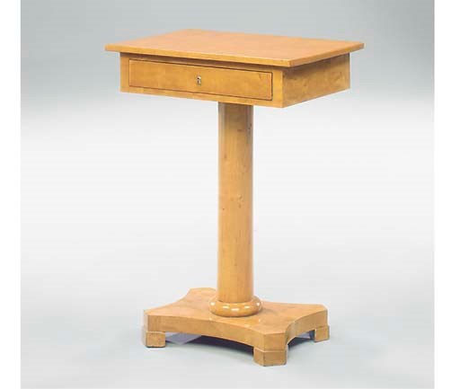A BIEDERMEIER SATIN BIRCH SIDE TABLE