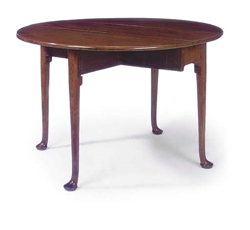 A GEORGE III MAHOGANY DROP LEAF TABLE
