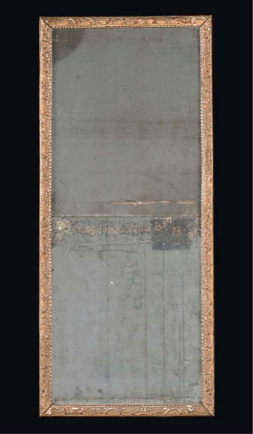 A FRENCH GILT GESSO MIRROR