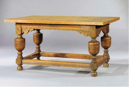 A DUTCH OAK CENTRE TABLE