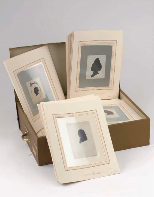 An extensive collection of various portrait silhouettes