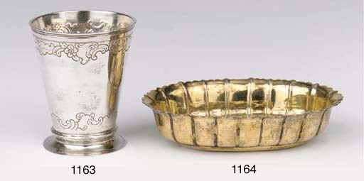 A small German silver beaker