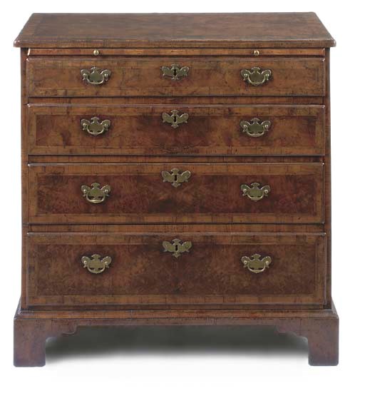 A GEORGE I WALNUT CHEST