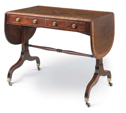 A GEORGE III MAHOGANY SOFA TABLE
