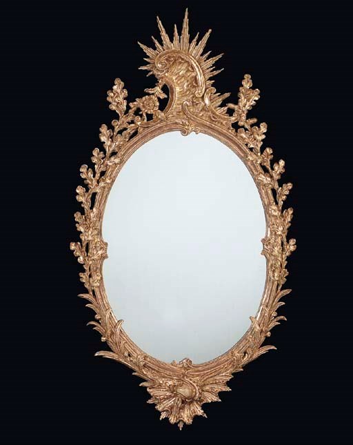 A GEORGE III GILTWOOD PIER GLASS