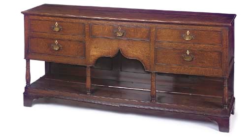 A MONTGOMERYSHIRE OAK POT BOARD DRESSER