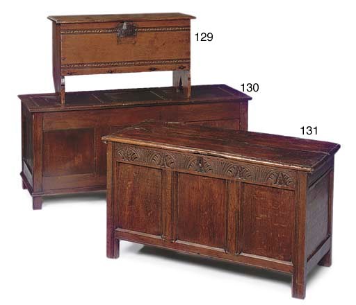 A NORTH EUROPEAN OAK PANELLED CHEST