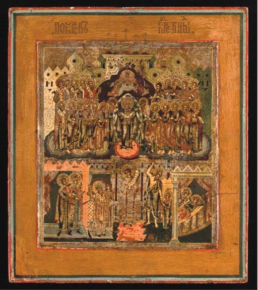 THE POKROV WITH ST. ROMANOS THE MELODIST