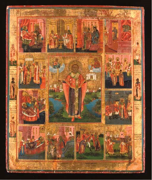 SAINT NICHOLAS WITH SCENES FROM HIS LIFE