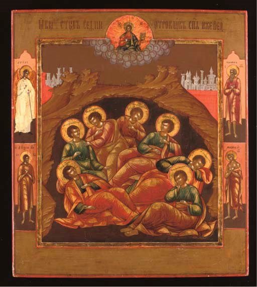 THE SEVEN SLEEPERS OF EPHESUS WITH FOUR FAMILY SAINTS