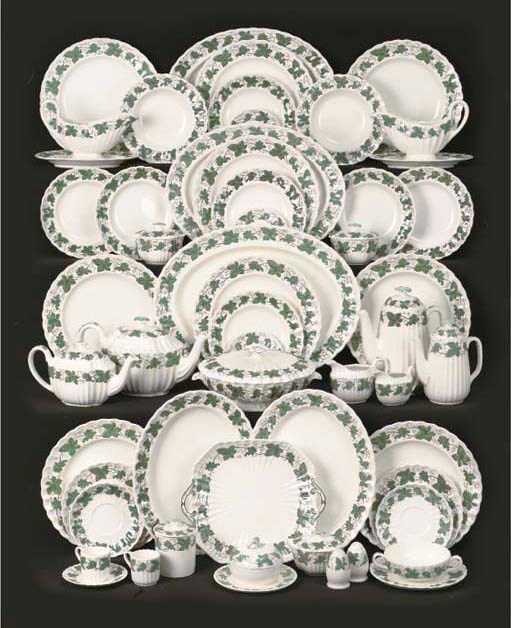 (206) An extensive Copeland Spode Staffordshire Stone China 'Frascati' ribbed breakfast service