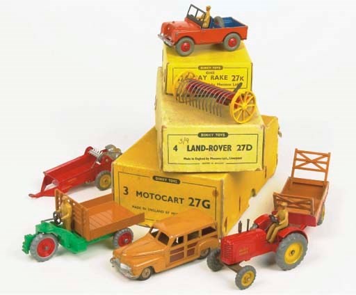 Dinky 27 Series Farm Equipment Yellow Trade Boxes
