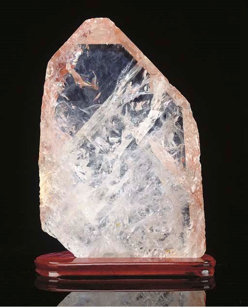 A large rock crystal slab,