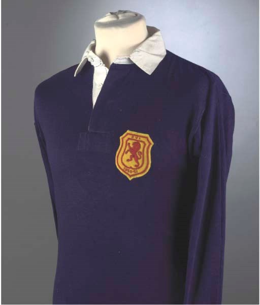 A BLUE SCOTLAND INTERNATIONAL SHIRT
