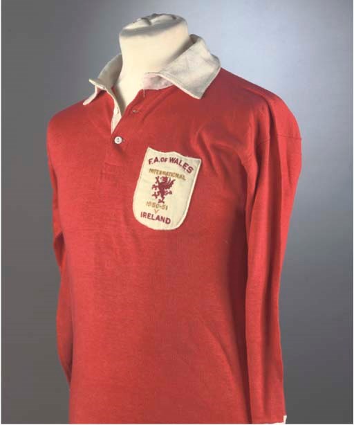 A RED WALES INTERNATIONAL SHIRT