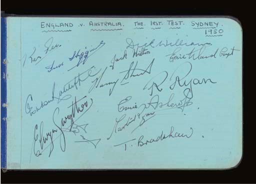 KEN TRAILL'S 1950 AUSTRALIA TOUR AUTOGRAPH BOOK