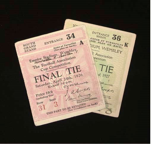 TWO F.A.CUP FINAL TICKET STUBS