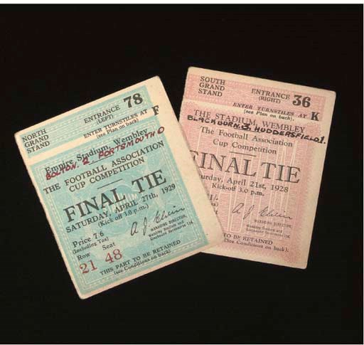 TWO F.A.CUP FINAL TICKET STUBS