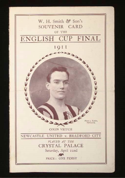 NEWCASTLE UNITED V. BRADFORD CITY, SOUVENIR MATCH PROGRAMME, 22/4/1911