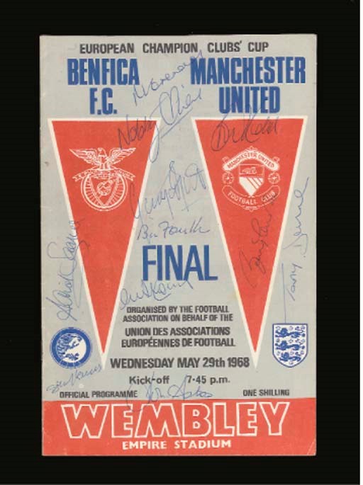 MANCHESTER UNITED v. BENFICA, EUROPEAN CUP FINAL, MATCH PROGRAMME, 29/5/68