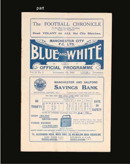 SIX MANCHESTER CITY HOME MATCH PROGRAMMES