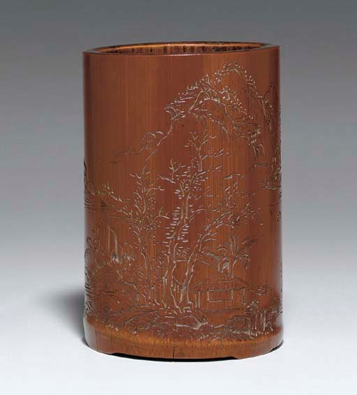 A BAMBOO BRUSHPOT