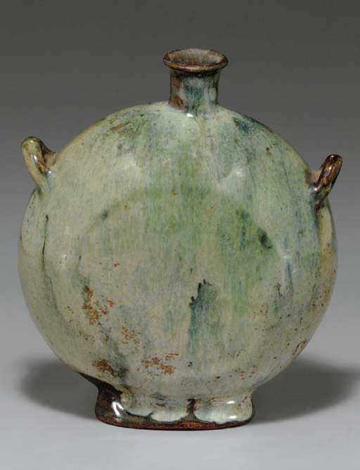 A Kainei-type Glazed Pottery Flask