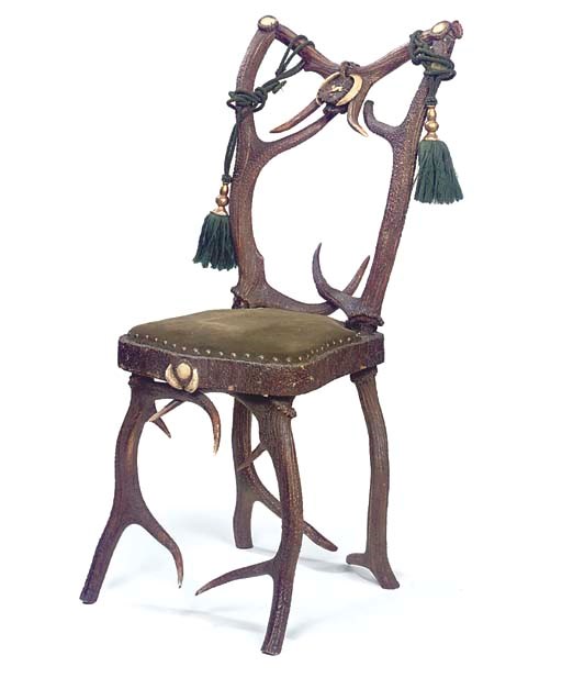 A GERMAN ANTLER CHAIR