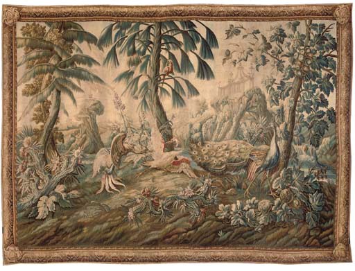 A LOUIS XV AUBUSSON CHINOISERIE TAPESTRY