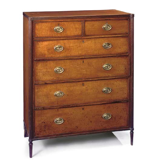 A REGENCY MAHOGANY CHEST