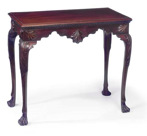 AN IRISH MAHOGANY SIDE TABLE