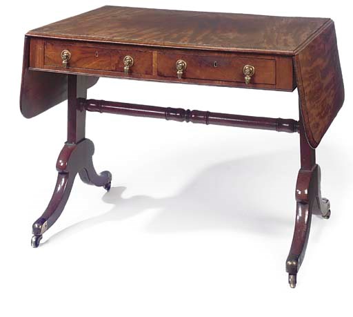 A LATE REGENCY MAHOGANY SOFA TABLE