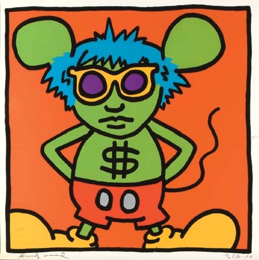 Keith Haring and Andy Warhol (1928-1987)