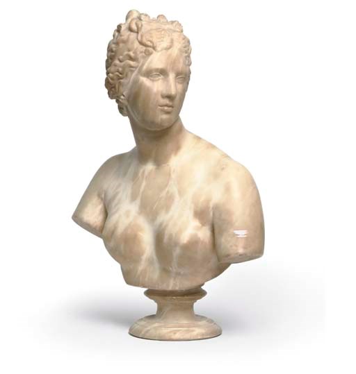 AN ITALIAN ALABASTER BUST OF VENUS DE MILO