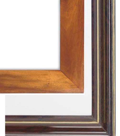 A GERMAN PARCEL GILT AND SIMULATED TORTOISESHELL MIRROR