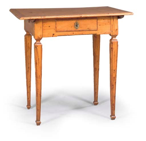 A SOUTH GERMAN PINE WRITING TABLE